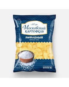 Чипсы рифлёные с морской солью 120 г Московский картофель