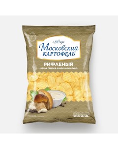Чипсы рифлёные со вкусом белых грибов в сливочном соусе 120 г Московский картофель