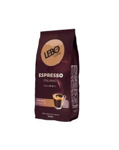 Кофе Espresso Italiano в зернах темн обжар 1кг Lebo
