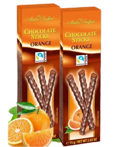 Шоколадные палочки Schocolate Sticks со вкусом апельсина 75 г х 2 шт Maitre truffout
