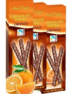 Шоколадные палочки Schocolate Sticks со вкусом апельсина 75 г х 3 шт Maitre truffout