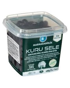 Оливки вяленые черные натуральные KURU SELE 2XS 351 380 с косточкой п Marmarabirlik