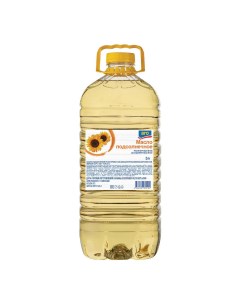 Подсолнечное масло рафинированное дезодорированное 5 л Aro
