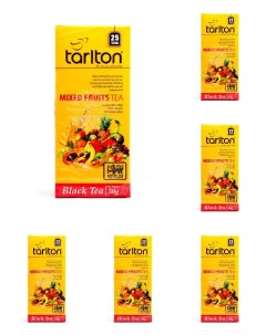 Чай чёрный Mixed Fruits 25 пакетиков 50 г х 6 шт Tarlton