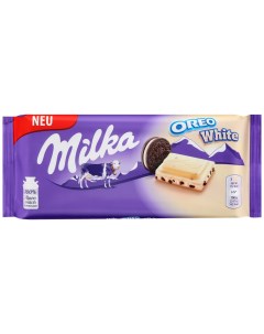 Шоколад белый с печеньем Oreo 100 г Milka
