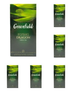 Чай зеленый Flying Dragon 25 пакетиков х 6 шт Greenfield