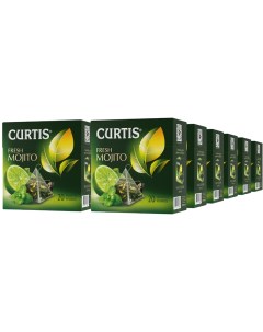 Чай зеленый Fresh Mojito с добавками 20 пирамидок 12 упаковок Curtis