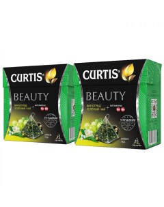Чай зеленый Beauty Tea 15 пирамидок 2 упаковки Curtis
