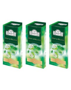 Чай зеленый Mint Melissa с мятой и мелиссой 25 пакетиков х 3 шт Ahmad tea