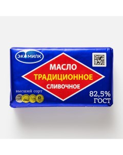 Сливочное масло традиционное 82 5 180 г бзмж Экомилк