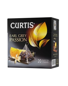 Чай Earl Grey Passion чёрный с добавками 20 пирамидок Curtis