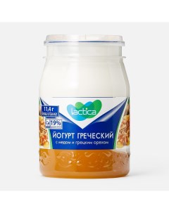 Йогурт греческий с мёдом и грецким орехом 3 0 190 г Lactica