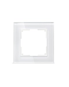 Рамка 1 местная стекло белая Smart Buy Нептун SBE 05w Glass FR 1 Smartbuy