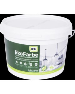Краска для кухни и ванной Ekofarbe цвет белый 2 5 л Jobi