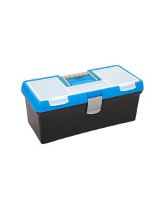 Ящик для инструментов с пластиковыми замками и органайзером в крышке 385x180x180 мм Albatro build msk