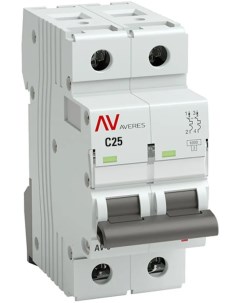 Автоматический выключатель Averes AV 6 2P C25 А 6 кА mcb6 2 25C av Ekf