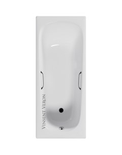 Ванна чугунная Concept 1400x700x420 с отверстиями для ручек Vinsent veron