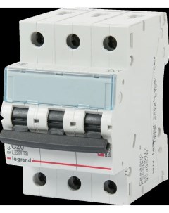 Автоматический выключатель TX3 3P C20 А 6 кА Legrand