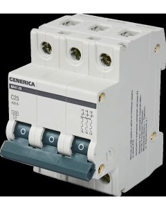 Автоматический выключатель ВА47 29 3P C25 А 4 5 кА Generica