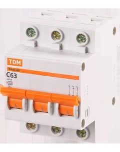 Автоматический выключатель ВА47 63 3P C63 А 4 5 кА SQ0218 0025 Tdm еlectric
