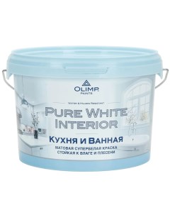 Краска для кухонь и ванных комнат Husky акриловая цвет белый база А 2 5 л Олимп