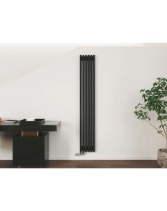 Радиатор отопления Air 1800мм высотой 580мм шириной нижнее правое подкл черный мат водяной Home heat