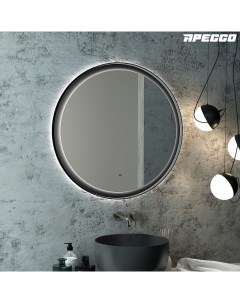 Зеркало Flor Led D 800 с бесконтактным сенсором черный GG90216BL Apeggo