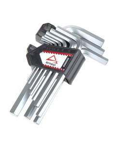 Набор имбусовых ключей HEX шестигранников 10пр короткие с магнитайзером R1060033 Arnezi