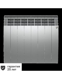 Радиатор Biliner 500 87 биметалл 8 секций боковое подключение цвет серый Royal thermo