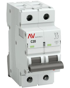 Автоматический выключатель Averes AV 6 2P C20 А 6 кА mcb6 2 20C av Ekf