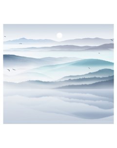 Фотообои флизелиновые Туман 3 х 2 7 м ШхВ голубой Photostena