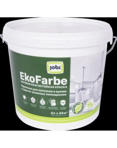 Краска для кухни и ванной Ekofarbe цвет белый 5 л Jobi