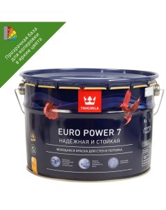 Краска для стен и потолков Euro Power 7 цвет прозрачный 9 л Tikkurila