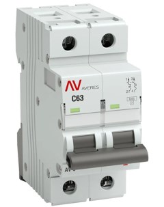 Автоматический выключатель Averes AV 6 2P C63 А 6 кА mcb6 2 63C av Ekf