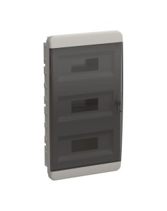 Корпус пластиковый TEKFOR ЩРВ П 36 IP41 черная прозрачная дверь Iek