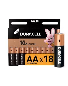 Элемент питания Duracell Basic LR6 MN1500 1 5v AA 18 штук уп батарейка щелочная алкалин Nobrand