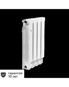 Радиатор Alum 500 90 алюминий 4 секции боковое подключение цвет белый Rifar