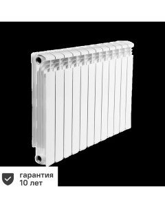 Радиатор Alum 500 90 алюминий 12 секций боковое подключение цвет белый Rifar