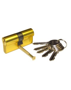 Цилиндр для замка EL60 30х30 мм ключ ключ золото Vanger