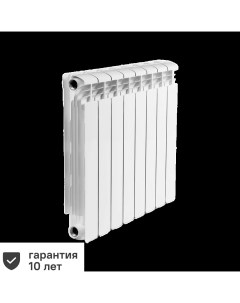 Радиатор Alum 500 90 алюминий 8 секций боковое подключение цвет белый Rifar