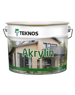 Краска фасадная для дерева Akrylin Текнос Акрилин водно эмульсионная Teknos