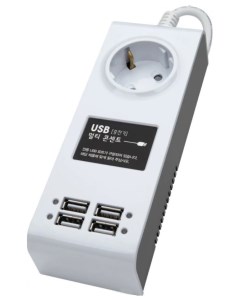 Сетевой фильтр DS USB1203 4 розетки 3 м White Daesung