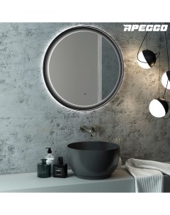 Зеркало Flor Led D 700 с бесконтактным сенсором черный GG90215BL Apeggo