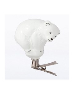 Елочная игрушка Белый медведь С1882 1 шт белый Елочка