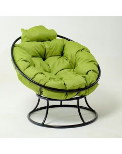 Кресло Папасан мини с зеленое подушкой 81х68х77см Nobrand