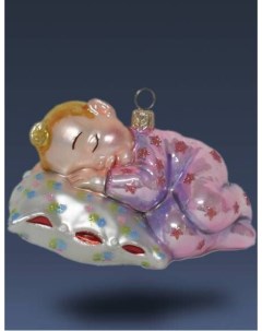 Елочная игрушка Малышка на подушке Komozja Nobrand