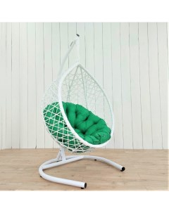 Подвесное кресло Модерн Белый 240 кг Зеленый круг подушка зеленая Stuler