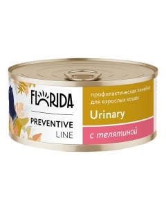 Влажный корм Preventive Line Urinary с телятиной для кошек 100 г Florida