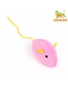 Игрушка для кошек Мышь с кошачьей мятой 5 см розовая Пижон