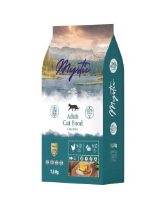 Сухой корм для кошек Adult Cat Food с курицей 1 5кг Mystic